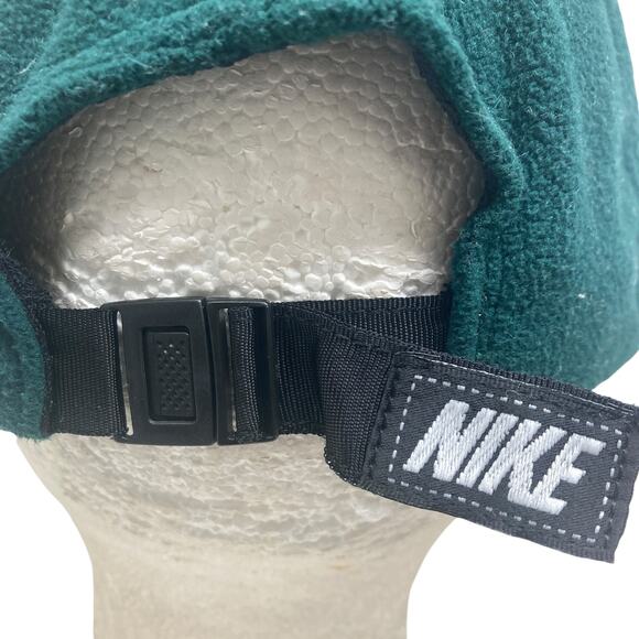 Vintage Nike Fleece Hat Mens One Size Forrest Green Adjustable - Picture 7 of 11